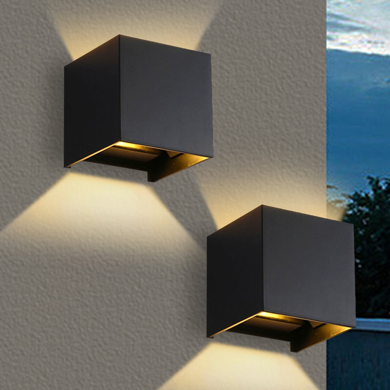 Wade Logan® Agetina Matte Black 2 - Bulb 5'' H Integrated LED